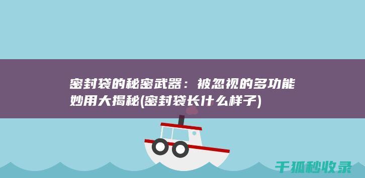 密封袋的秘密武器：被忽视的多功能妙用大揭秘 (密封袋长什么样子)