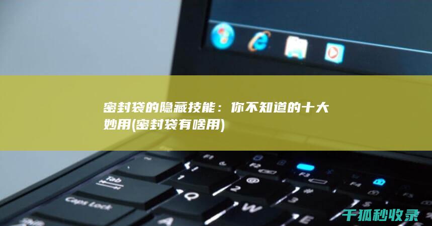 密封袋的隐藏技能：你不知道的十大妙用 (密封袋有啥用)
