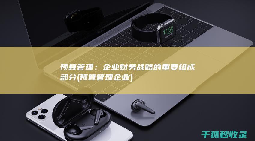 预算管理：企业财务战略的重要组成部分 (预算管理企业)