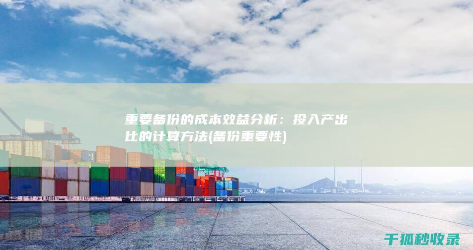 重要备份的成本效益分析：投入产出比的计算方法 (备份重要性)